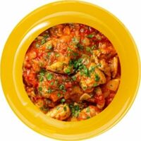 Чахохбили с баклажаном и перцем в Солнечный день