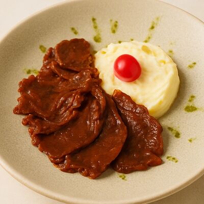 Говяжьи щечки в соусе демиглас с картофельным пюре в ШАРОВНЯ 45 по цене 950 ₽