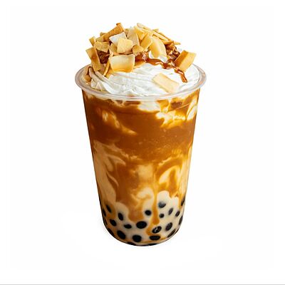 Латте Миндальный ганаш с тапиокой и крем-чизом в Taiyaki по цене 430 ₽