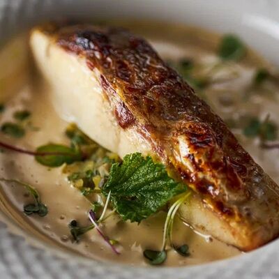 Нельма с соусом из душицы в Матрёшка по цене 2950 ₽