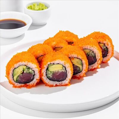 Ролл Калифорния с тунцом в икре в SeabasSushi по цене 1290 ₽
