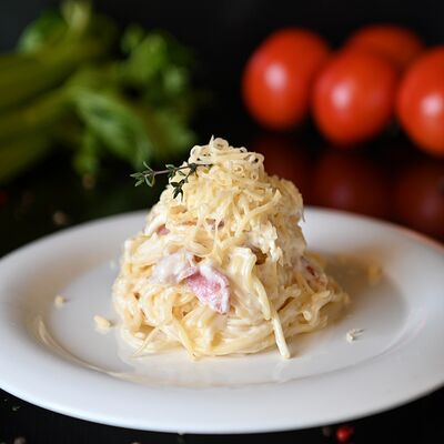 Паста Карбонара в Трасса по цене 530 ₽