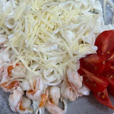 Фетучини с креветкой в Панда Ok по цене 650 ₽