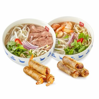 Набор: Суп Фо на выбор (2 шт.), Вьетнамские рулеты Нэм на выбор (6 шт.) в ДЕД ХО по цене 1659 ₽