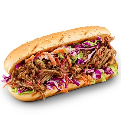 Хот-дог с рваной говядиной в Денвер бургерная по цене 490 ₽