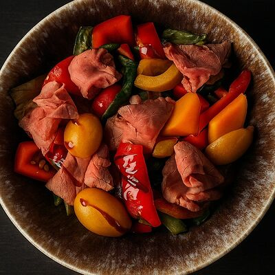 Салат с ростбифом в Гриль Бар Понеслось по цене 740 ₽