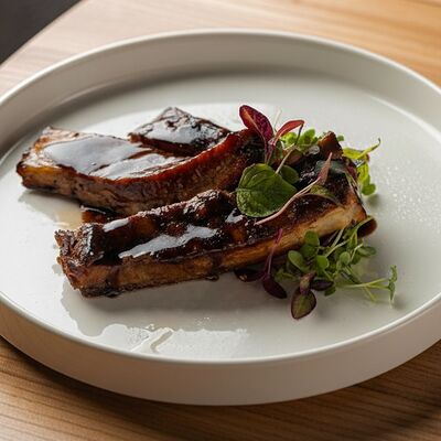 Запеченные свиные ребра в Паркинг по цене 1050 ₽