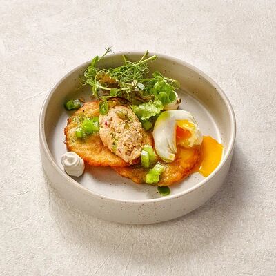 Драник с риетом из тунцав Пеперончино по цене 545 ₽