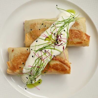 Домашние блины с мясом в Болконский по цене 540 ₽