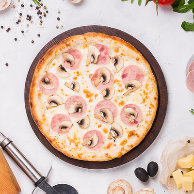 Пицца Ветчина и грибы в Pizza Sun по цене 529 ₽