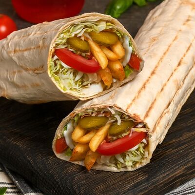 Шаурма Веган с картофелем фри в The shawarma по цене 450 ₽