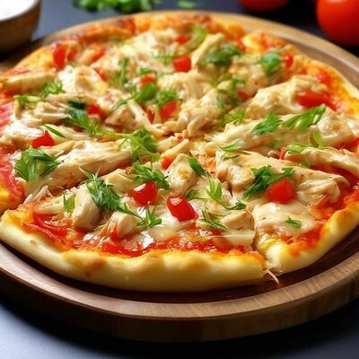 Куриная пицца в Уголок вкуса №1 по цене 900 ₽