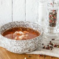 Томатный суп с морепродуктами в Пицца паста