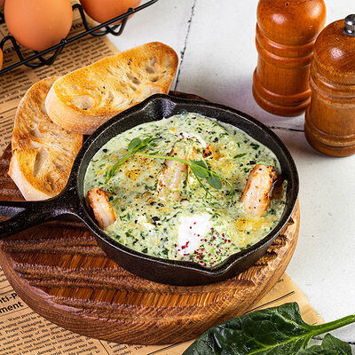 Сливочно-шпинатная сковородка в Чайка по цене 750 ₽