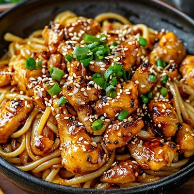 Лапша удон с курицей в РАКИДОНА по цене 370 ₽