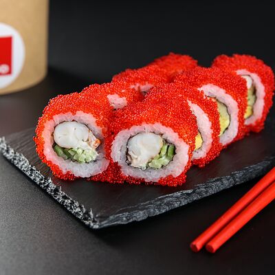 Ролл Калифорния с тигровой креветкой в Seafood Sushi по цене 948 ₽