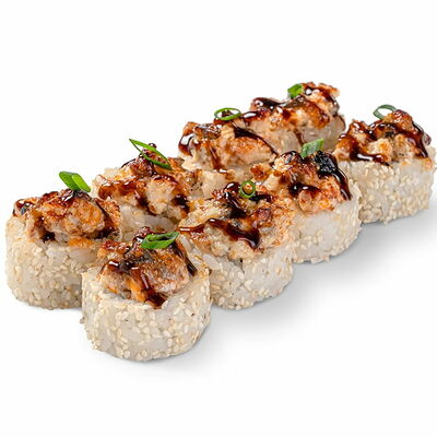 Запеченный Угорь в Некруглая пицца и роллы по цене 620 ₽