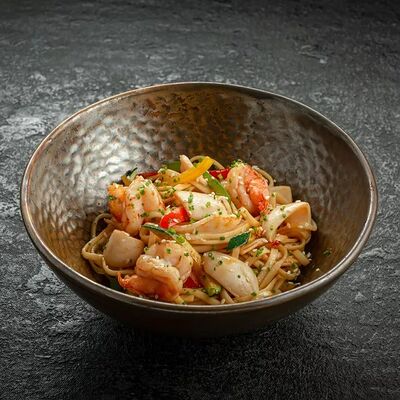 Удон с морепродуктамив Ikigai по цене 690 ₽