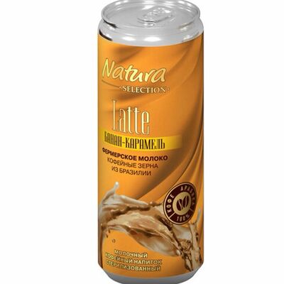 Молочный кофейный напиток Natura Selection Latte банан-карамель в HomeМоти по цене 305 ₽