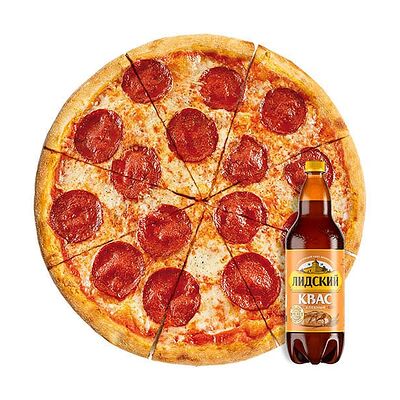 Пепперони и Лидский квас в ПиццаМания по цене 27 р.