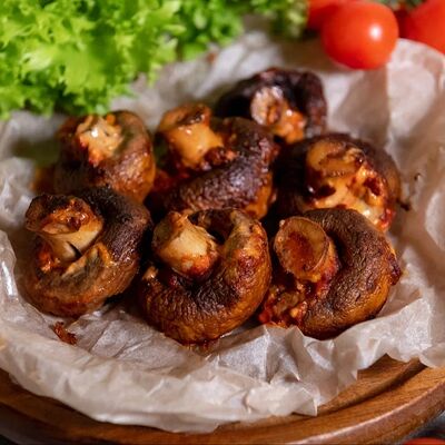 Шампиньоны на мангале в Шашлычок по цене 1000 ₽