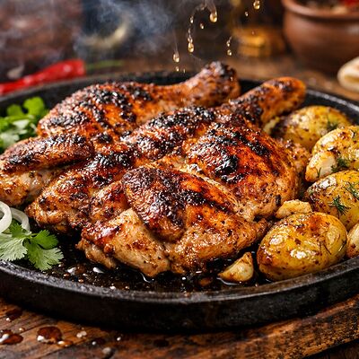 Золотой Цыплёнок с беби-картошкой в Кухня Кавказа по цене 1350 ₽