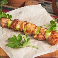 Шашлык из курицы с овощами в Мушмула