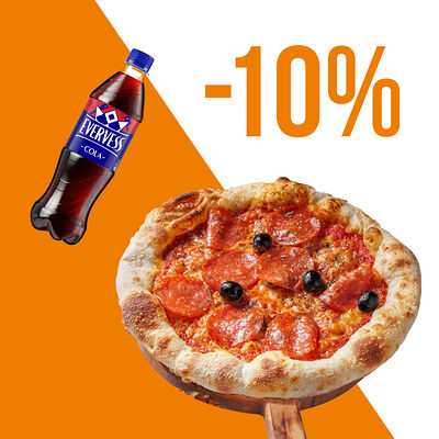 Пепперони и Evervess-кола в Перчини по цене 600 ₽