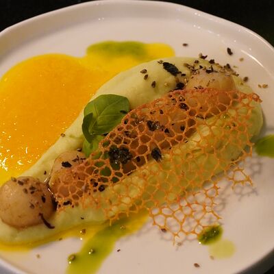 Гребешок с пюре из сельдереяв Pur Pur по цене 780 ₽