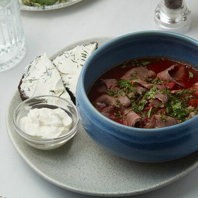 Борщ с пастрами в Блеск по цене 310