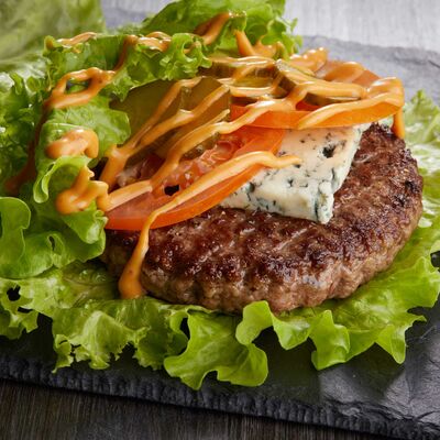 Блю чиз бургер в листьях в #FARШ по цене 430