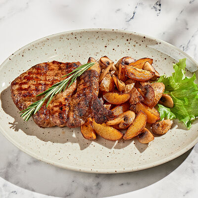 Свиная отбивная на гриле с картофелем беби в Теплые края-уголок Италии по цене 765 ₽