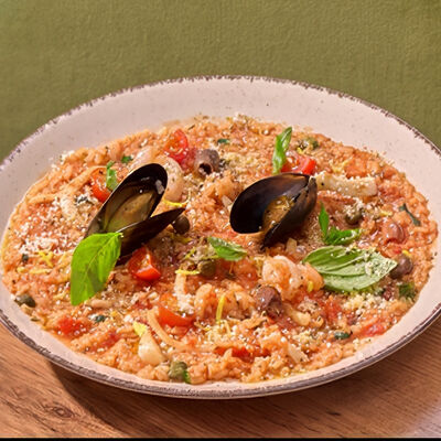 Томатное ризоттос морепродуктами в iL Патио по цене 28 р.
