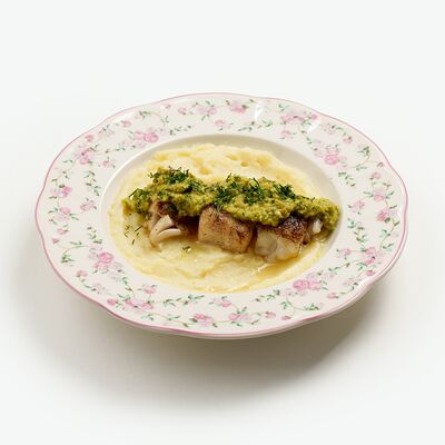 Филе судака с картофельным пюре в Лизонька, ты где? по цене 640 ₽