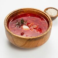 Борщ Сибирский с фасолью и мясом в Матрёшкино