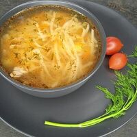 Суп с лапшой и курицей в Домино Гурман