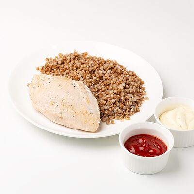 Куриная грудка су-вид с гречей в БлинОК по цене 745 ₽