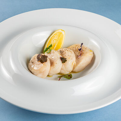 Свежий сахалинский гребешок, оливковое масло в Рыба моей мечты по цене 2390 ₽