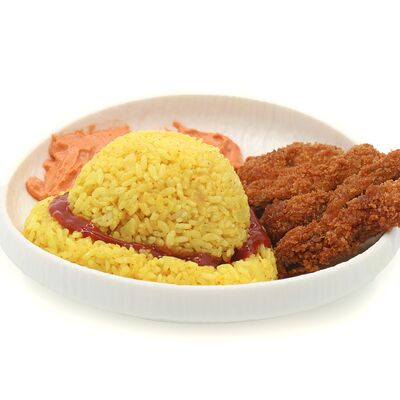 Желтый рис с тонкацу в Kitsune по цене 65000 сум