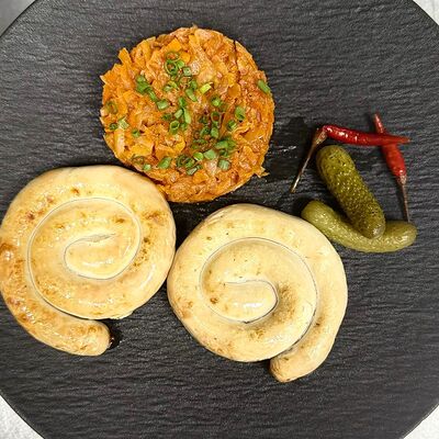 Куриные с тушеной капустой и корнишонами в Западный сад ! по цене 850 ₽