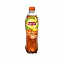 Lipton чёрный чай с персиком в Lucky bean