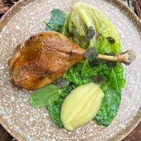 Томленая утка с яблочным пюре и Романо в Байкал