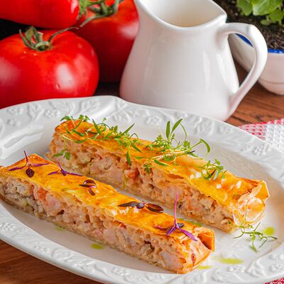 Хрустящий сицилийский пирог с сибасом и тигровыми креветками в Belka по цене 1120 ₽