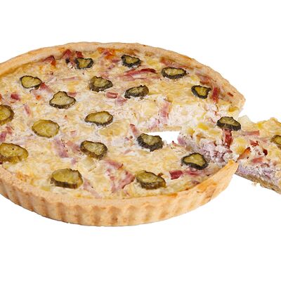 Шведский пирог с копченой грудинкой, картошечкой и огурчиками (большой) в Машенькины пироги по цене 1740 ₽