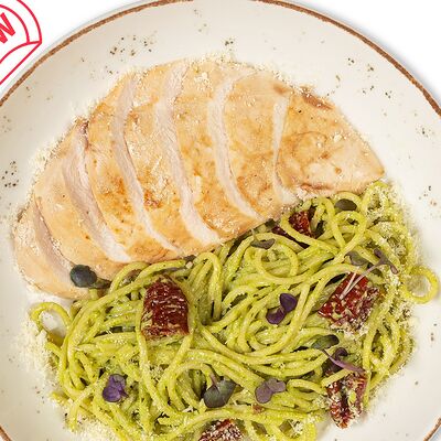 Паста Цыпленок-песто в Итальянская Пиццерия по цене 809 ₽