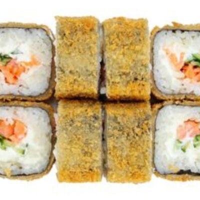 Филадельфия темпура с лососем в Суши Папа по цене 470 ₽