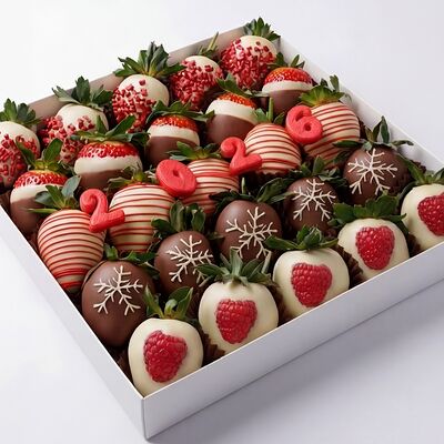 Коробка Ягода малина 2026 L в Клубника в шоколаде VeryBerryLab по цене 7190 ₽