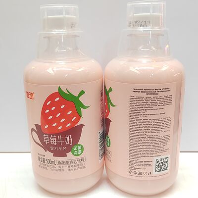 Молочный напиток со вкусом клубники безалкогольный негазированный WOERWANG в Китайский фонарик по цене 380 ₽