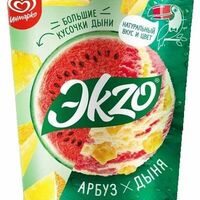 Ekzo мороженое молочное Арбуз-Дыня с кусочками дыни в Снежка