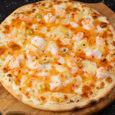 Пицца Гавайская с креветками в Tokio35 по цене 1030 ₽